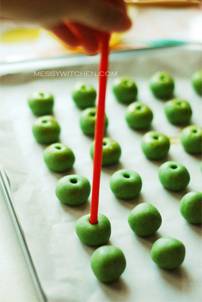 Unbaked Green Pea Cookies
